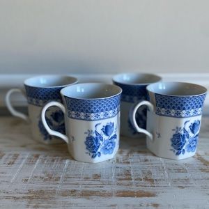 Blue China Tea / Coffee Cups (set of 4)